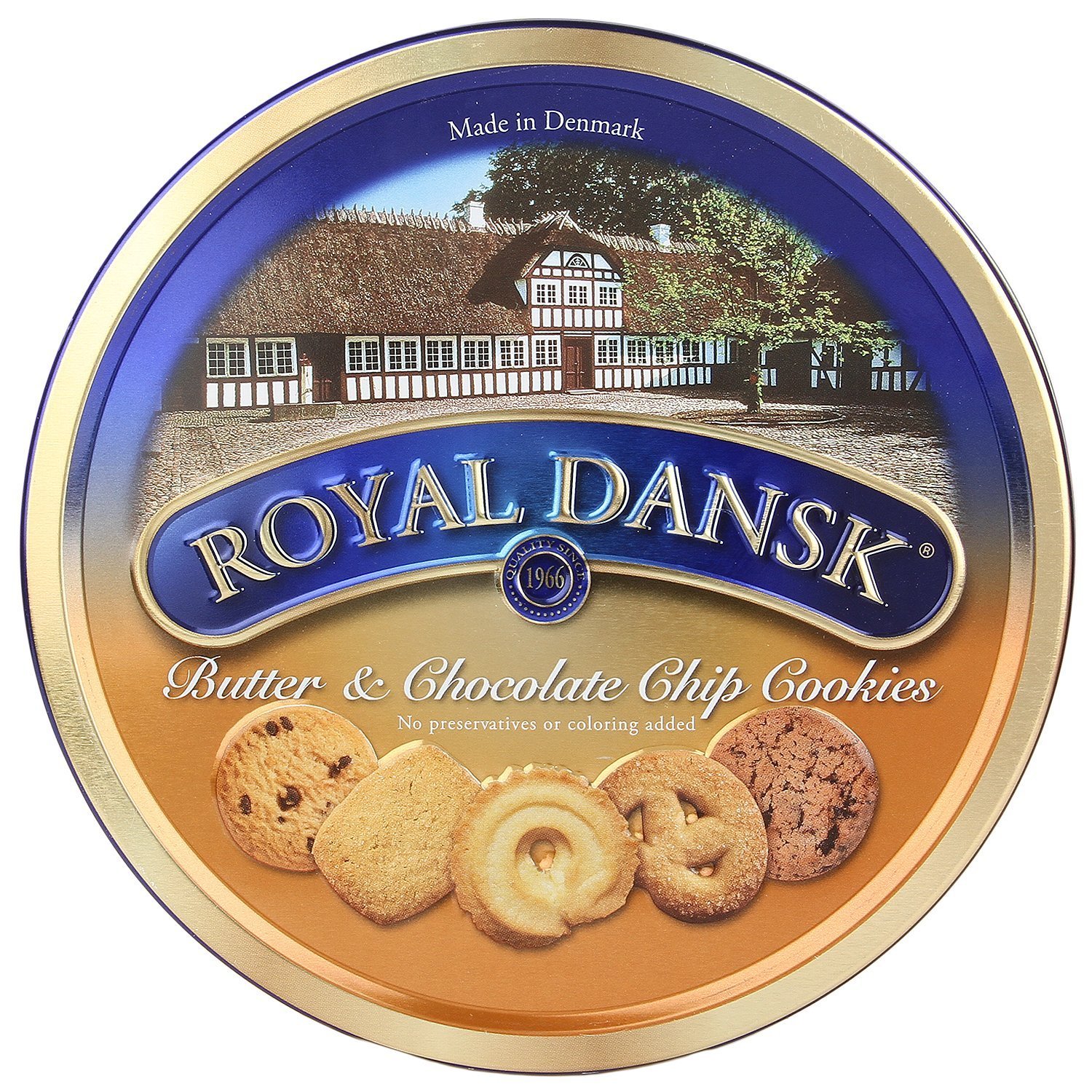 234218.jpg Royal Dansk Butter and Chocochip Chip Cookies, 340gm - Image 1